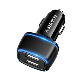 АЗУ-USB Borofone BZ14A 2 выхода 2.4A черный