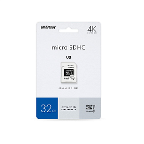 MicroSD 32Gb SmartBuy Class 10 U3 V30 A1 55/90 Mb/s +SD adapter