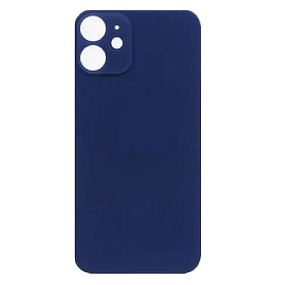 Задняя крышка iPhone 12 mini (стекло) синий orig fabric