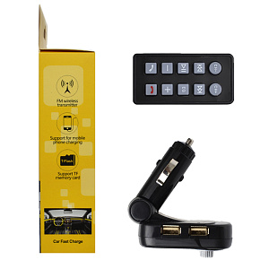 FM-модулятор Bethco 585BT (Bluetooth, MicroSD,2USB,дисплей) черный