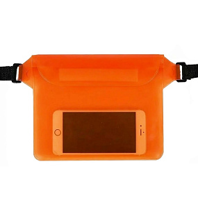 Чехол водонепроницаемый для телефона поясной (210*170) WPC004 оранжевый