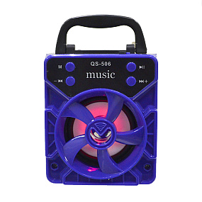 Колонка QS-506 (Bluetooth/MicroSD/USB/FM/AUX) синий