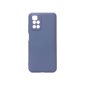 Силиконовый чехол Xiaomi Redmi 10 с закрытой камерой серый