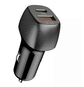 АЗУ-USB/USB-C Kouvolsen 5012 2 выхода QC3.0 38W черный