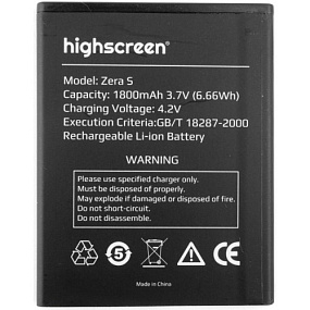 АКБ ORIG для телефона Highscreen Zera S (Rev.S) тех. упаковка