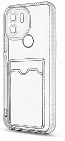 Силиконовый чехол Xiaomi Redmi A1+/A2+/Poco C50/C51 с визитницей прозрачный