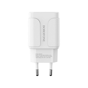 СЗУ-USB Borofone BA37A 2 выхода 2.4А белый