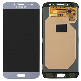 Дисплей для телефона Samsung J730F (J7 2017) в сборе с тачскрином Серебристо-Синий - AAA (AMOLED)