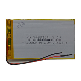 АКБ универсальная 365590p 2000 mAh (3.6*55*90)