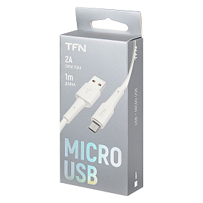 Дата кабель micro USB - USB TFN CMICUSB1MWH 2A 1м белый