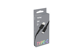 Дата кабель Type-C - USB TFN CUSBCUSB1MBK 2A 1м черный