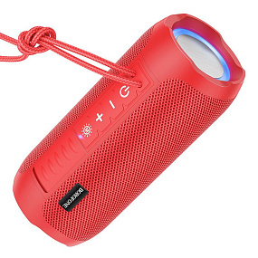 Колонка Borofone BR21 (Bluetooth/MicroSD/USB/FM/AUX) 10W красная