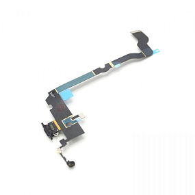 Шлейф iPhone Xs Max на системный разъем/микрофон Серебро