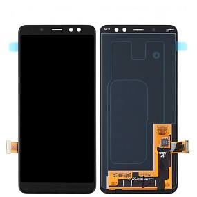 Дисплей для телефона Samsung A530F (A8 2018) в сборе с тачскрином Черный - AAA (AMOLED)