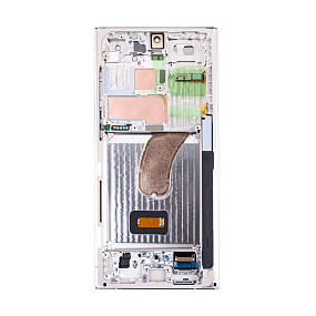 Дисплей для телефона Samsung S918B (S23 Ultra) модуль Бежевый Beige - Оригинал