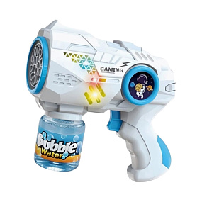 Пистолет для мыльных пузырей YH-358-2 голубой(УЦЕНКА)б/у, потертости
