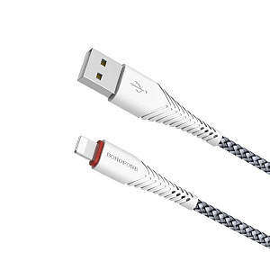 Дата кабель lightning - USB Borofone BX25 Powerful 2,4A белый 1м