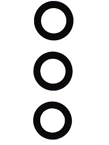 Стекло камеры Samsung A145F/A146B (A14 4G/5G) (комплект 3 шт.) Черный