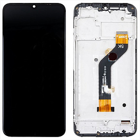 Дисплей для телефона Tecno Spark 8C (KG5n) модуль с рамкой Черный - Оригинал