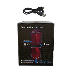 Колонка WS-Y89B (MicroSD/USB/FM/AUX) красная