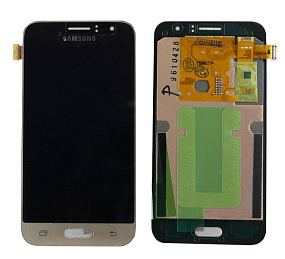 Дисплей для телефона Samsung J120F/J1 2016 в сборе с тачскрином Золото - Оригинал