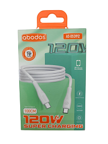Дата кабель Type-C - Type-C Abodos DS392 120W 1м белый