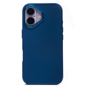 Кейс iPhone 16 силикон SC311 синий
