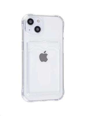 Кейс iPhone 13 силикон с визитницей прозрачный