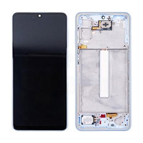 Дисплей для телефона Samsung A336B (A33 5G) модуль в рамке Голубой - Оригинал (с разбора)