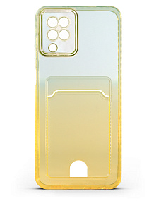 Силиконовый чехол для Samsung A125 Galaxy A12 с визитницей прозрачный