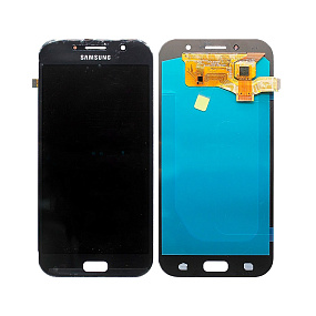 Дисплей для телефона Samsung A720F (A7 2017) в сборе с тачскрином Черный - AAA (AMOLED)