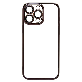 Кейс iPhone 16 Pro Max пластик PC073 с закрытой камерой черный