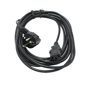 Кабель 220EURO (папа) - POWER (мама) - 5м OEM (компьютер-розетка)