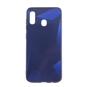 Задняя накладка для Samsung A205/A305 Galaxy A20/A30 стекло PS66 синий