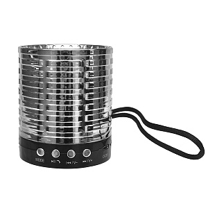 Колонка AK889 (Bluetooth/MicroSD/USB/FM/AUX) серебро