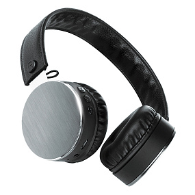 Bluetooth-наушники Qumo Metallic (BT-0021) полноразмерные темно-серые (УЦЕНКА) Повреждена упаковка