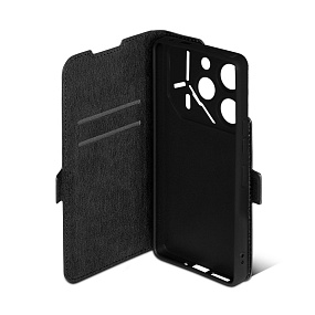 Чехол-книжка DF под кожу Tecno Pova 6 Neo черный