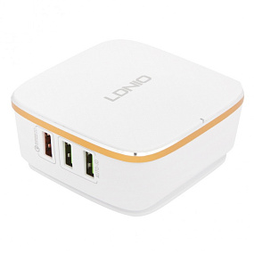 СЗУ-USB LDNIO A6704 6 выходов 7A автоопределение мощности,QC3.0 белый