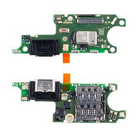 Шлейф Huawei Honor X9c (BRP-NX1) плата на системный разъем/разъем SIM/микрофон - Премиум