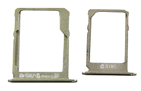 Контейнер SIM+MicroSD Samsung A300F/A500F/A700FD (комплект 2 шт.) Золото