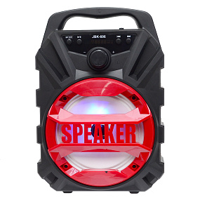 Колонка JBK-606 (Bluetooth/MicroSD/USB/FM/AUX) 5W красная