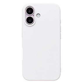 Кейс iPhone 16 Silicone Case без логотипа белый