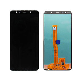 Дисплей для телефона Samsung A750F (A7 2018) в сборе с тачскрином Черный - (OLED) с регулировкой под