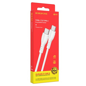 Дата кабель Type-C - Type-C Borofone BX51 3A 1м белый
