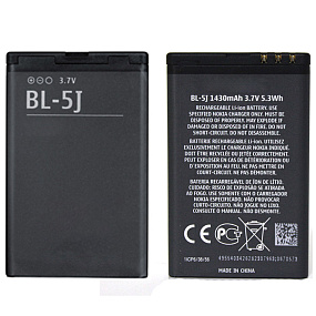 АКБ для телефона Nokia BL-5J (5800/5230/C3-00/X6/200/302/520/525/530/Explay TV240) - Премиум