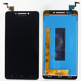 Дисплей для телефона Lenovo A5000 в сборе с тачскрином Черный