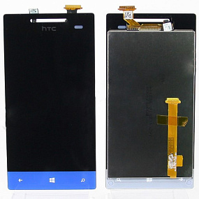 Дисплей для телефона HTC 8S в сборе с тачскрином Синий