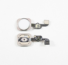 Шлейф iPhone 6S/6S Plus на кнопку HOME в сборе Серебро