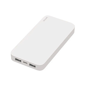Портативное зарядное устройство xiaomi Solove 20000 mAh 18W кожаный чехол белый(УЦЕНКА)пищит при зар