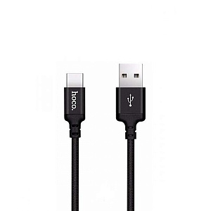 Дата кабель Type-C - USB Hoco X14 3A 2м черный